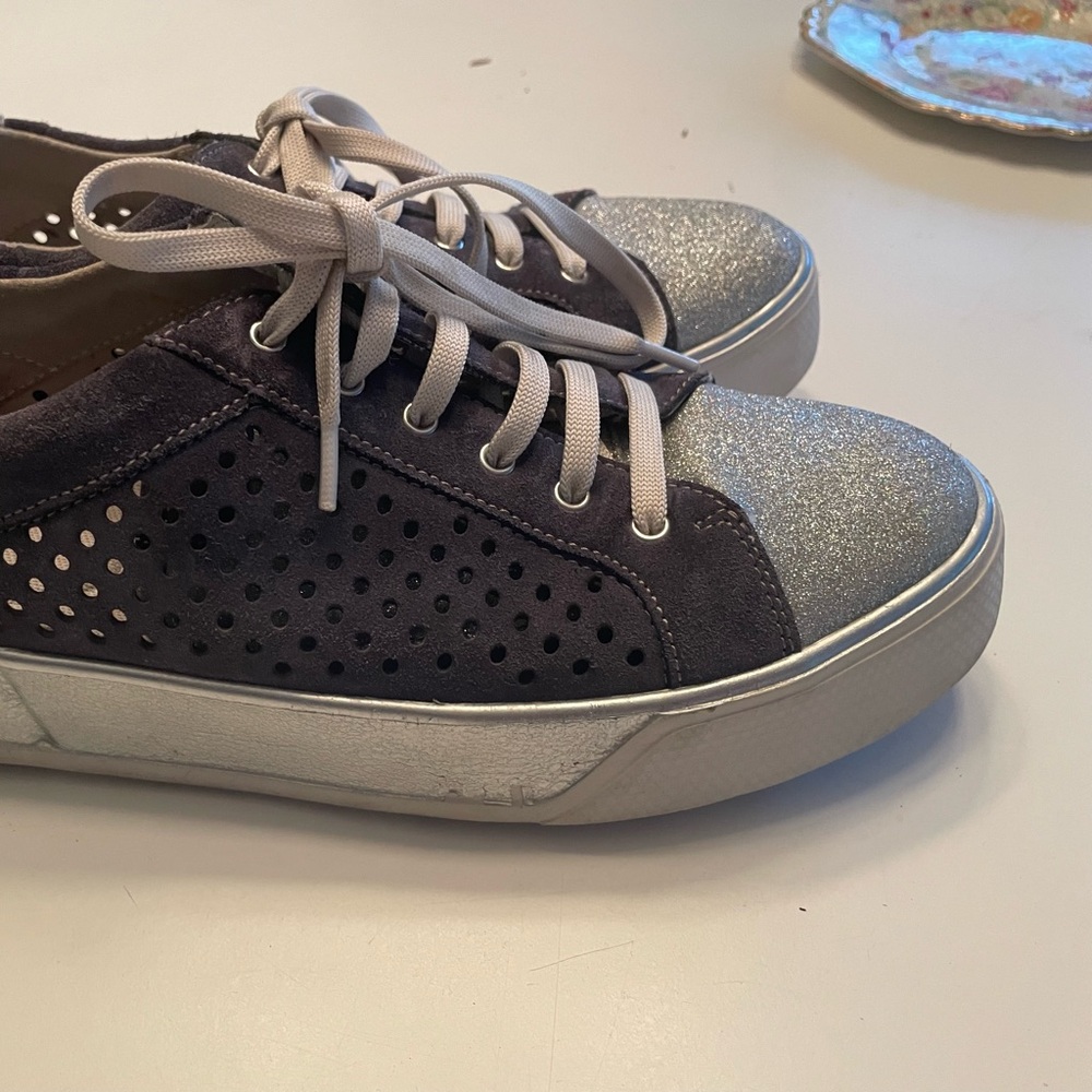 Stonefly Women's Casual Sneakers with Glittering Silver and Black details